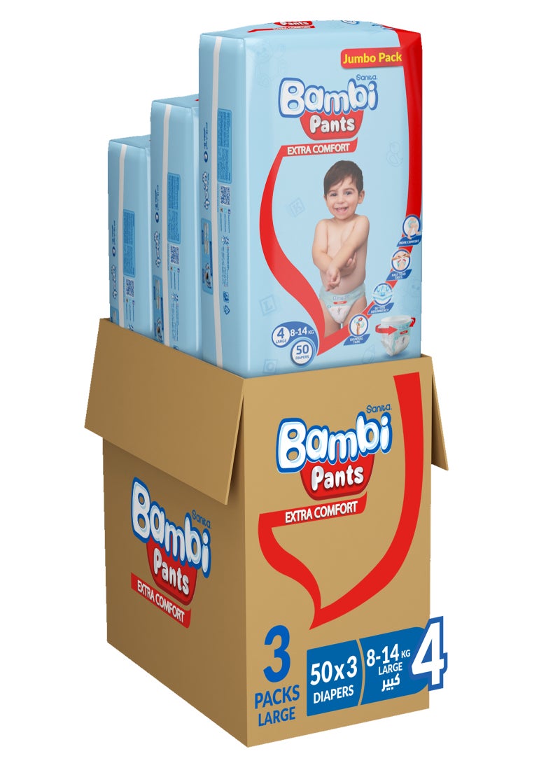 Sanita Bambi Baby Pants Jumbo Pack Size 4 8-14 Kg