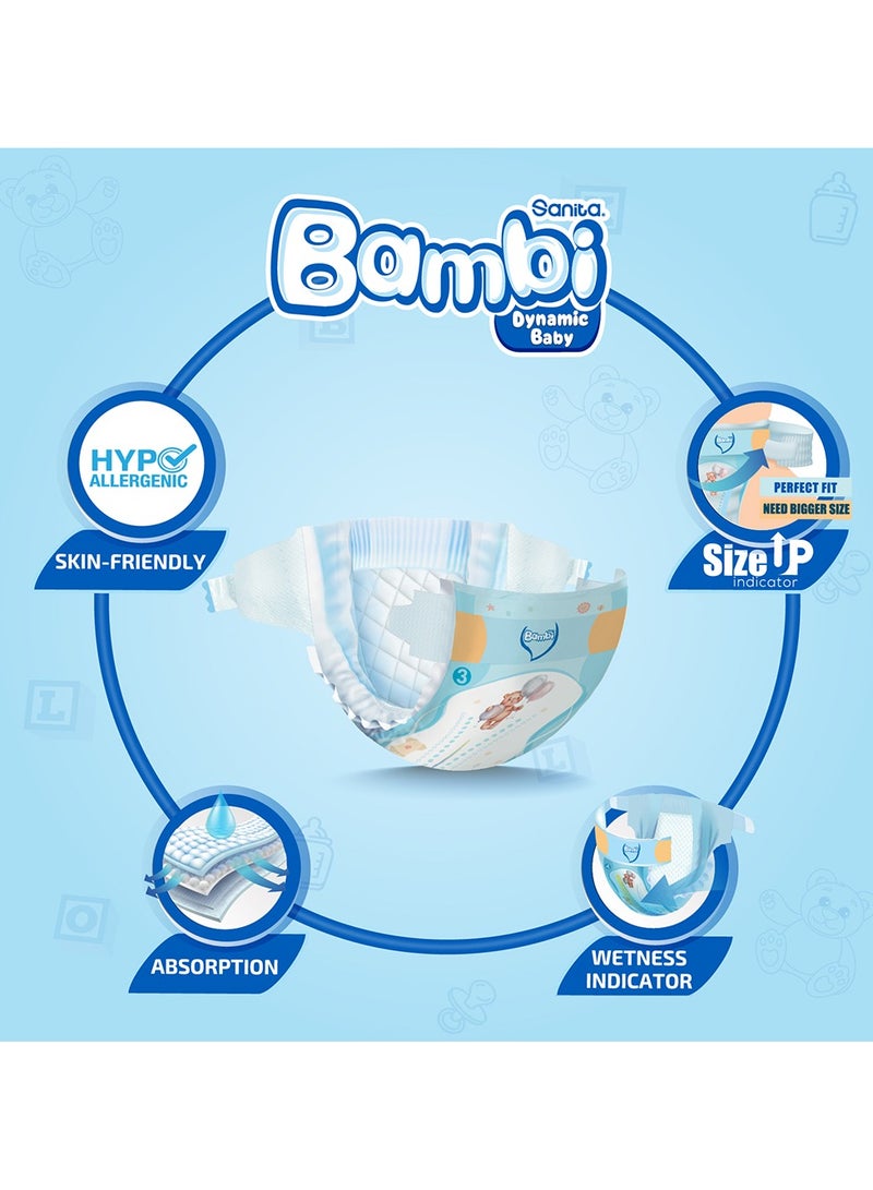 Sanita Bambi Baby Diapers Value Pack Size 4 8-16 Kg - Image 3