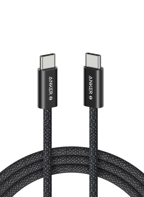 Zolo USB C to USB C Cable, Braided and Dirt-Free Type C Fast Charging Cable, Slim Connector, for iPhone 16 Series, MacBook (240W) (, 6ft) Black