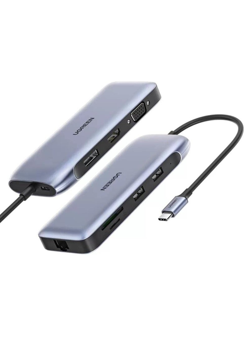 يو جرين UGREEN 70301 CM274 USB-C 9-in-1 Multifunction Adapter -Space Grey Space Grey - Image 1