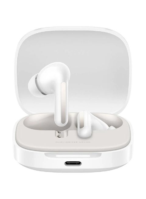 Xiaomi Redmi Buds 6 Wireless Earbuds, Bluetooth 5.4, Dual-Mic AI Noise Reduction, Up to 42 Hours Listening Time, Lightweight Design, Cloud White