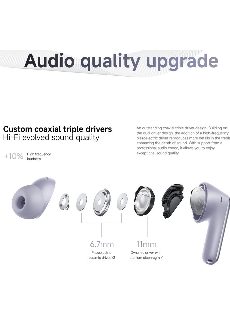 Xiaomi - Xiaomi Redmi Buds 6 Pro Black - 36h Battery Life, Triple Driver Hi-Fi Sound, 55 dB ANC, 20 ANC Levels, 3 Transparency Modes, Immersive 3D Audio, Bluetooth 5.3, Google Fast Pair, Hi-Res Audio Space Black - Image 1
