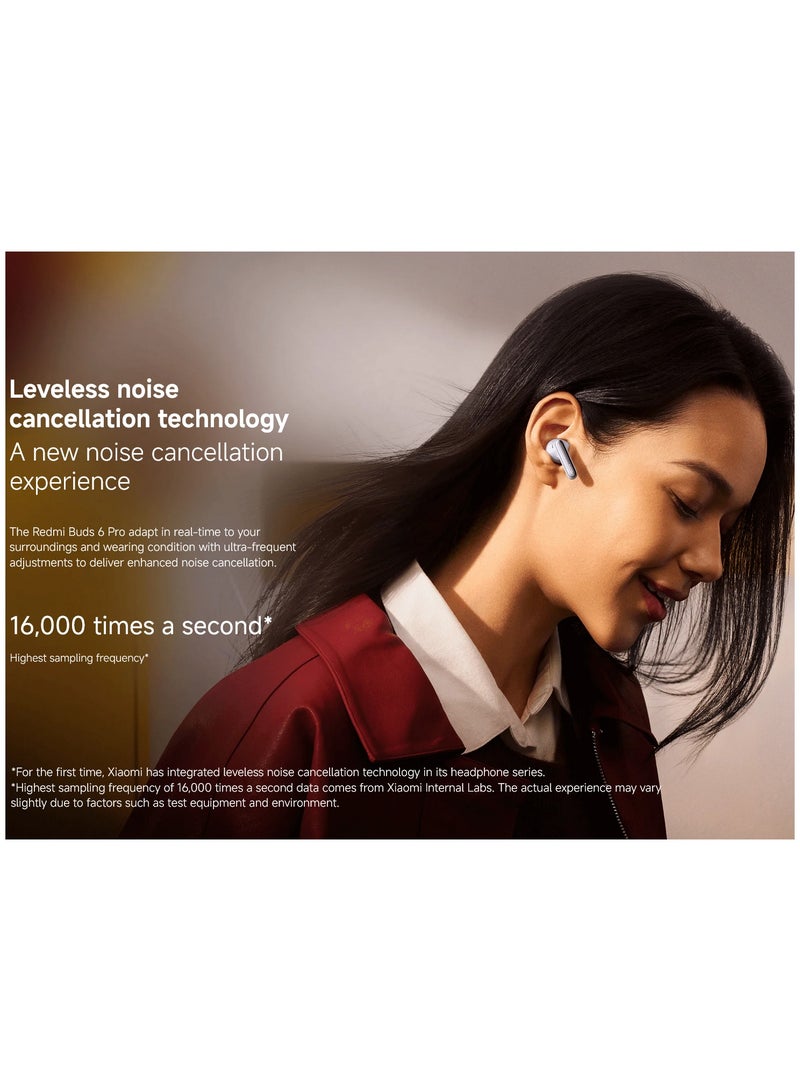 Xiaomi - Xiaomi Redmi Buds 6 Pro Black - 36h Battery Life, Triple Driver Hi-Fi Sound, 55 dB ANC, 20 ANC Levels, 3 Transparency Modes, Immersive 3D Audio, Bluetooth 5.3, Google Fast Pair, Hi-Res Audio Space Black - Image 1