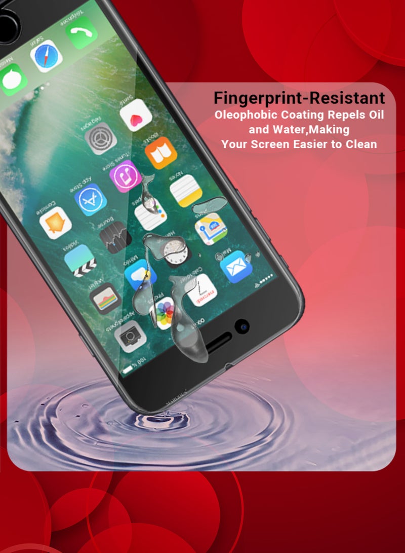 MARGOUN (For Apple iPhone 8 Plus) 2Packs,  Screen Protector Shockproof Anti Bubble Tempered Glass - Clear-2 - Image 5