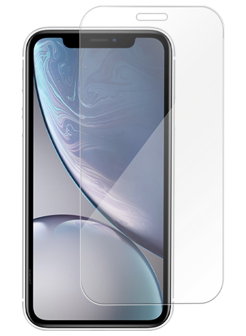 مارجون (For Apple iPhone XR)  Screen Protector Shockproof Anti Bubble Tempered Glass - Clear-1 - Image 1