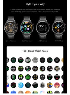 ريل مي 380 mAh New realme Watch S2 SmartWatch 1.43'' AMOLED Display Blood Oxygen Sensor 20 Days Battery Life, Battery Watch Black  - Image 2