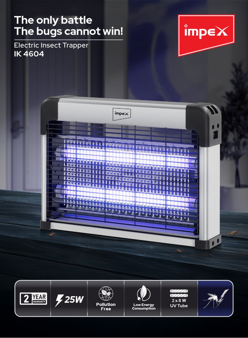 Impex Electric Insect Killer, 2 x 8W UV Tube, 25W Automatic Pest Killer, Pollution-Free, No Toxic Fumes, Advanced Technology, Low Power Consumption, Easy to Install and Clean, Mosquito Killer - 25 W IK 4604 Multicolour  - Image 2