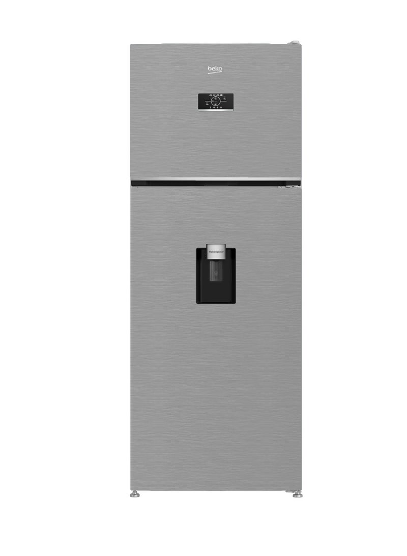 بيكو Fridge, 477 L,Inverter Motor (Freezer Top, 70 cm),Digital Control, Water Dispenser 477 L B3RDNE500LDXB Silver  - Image 1