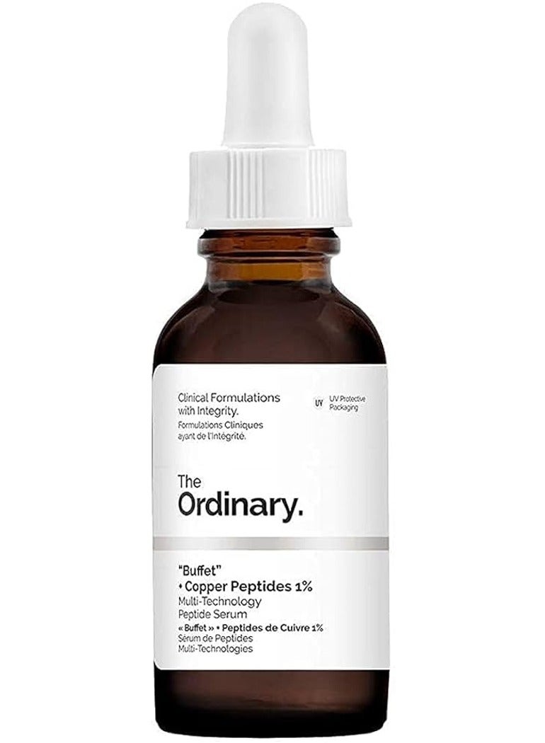 ذا اورديناري THE ORDINARY BUFFET + COPPER PEPTIDES 1% 30ML - An advanced age-supporting serum with additional antioxidant support. 30ml 