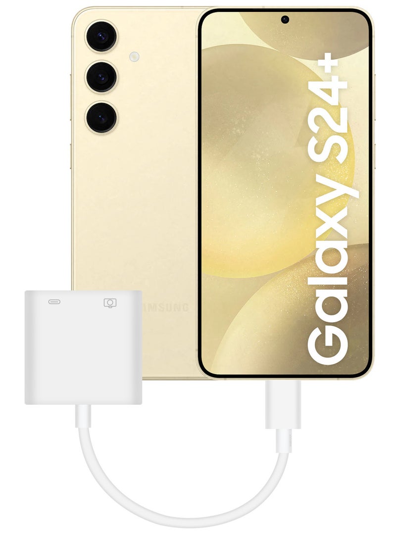 MARGOUN (For Samsung Galaxy S24 Plus) USB-C Camera Adapter Plug and Play 3.0 OTG Adapter with Charging Port Support Card Reader, USB Flash Drive, Keyboard and Mouse White  - Image 1