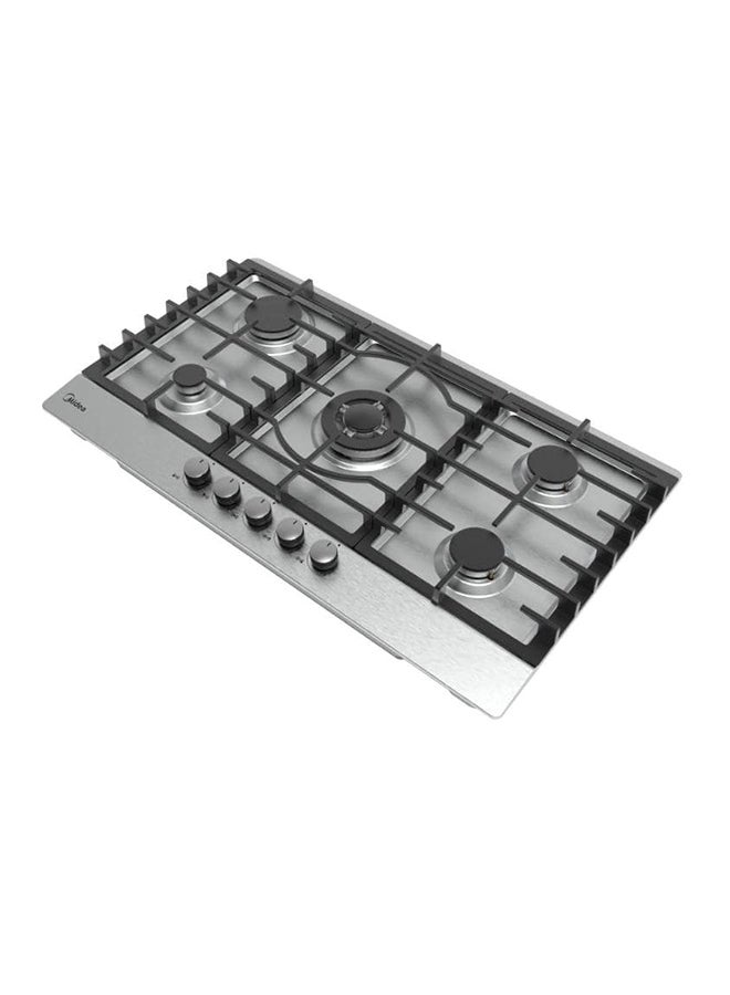 مديا موقد غاز 90 سم 5 شعلات من الفولاذ المقاوم للصدأ - Image 3