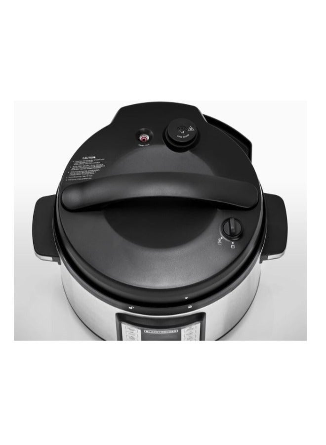 بلاك اند ديكر طباخ ضغط كهربائي، 10 لترات، 1350 واط، أسود وفضي - PCP1010-B5 - Image 5