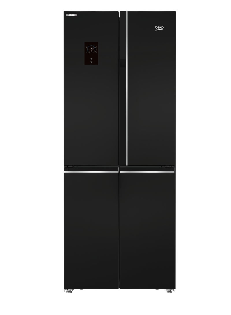 Beko - Refrigerator,Inverter, No Frost (Multi-door, 76 cm) 450 L GNE480E20ZBH Black - Image 1