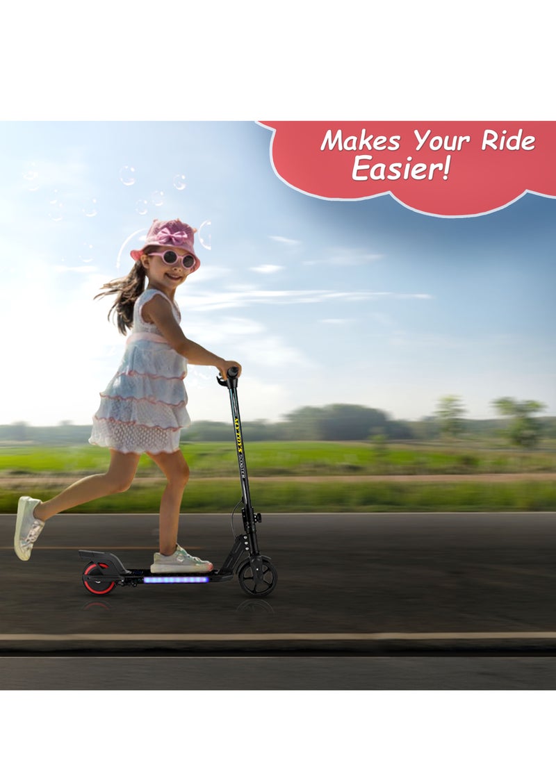 مايتويز - 2 Wheels Electric Scooter for Kids, 130W Motor, 21.6V 2.5Ah Lithium Battery, 16KM/H Max Speed, Light-up Non slip Deck, Kids Foldable Scooter With LED Lights and Deck Lights - Image 1