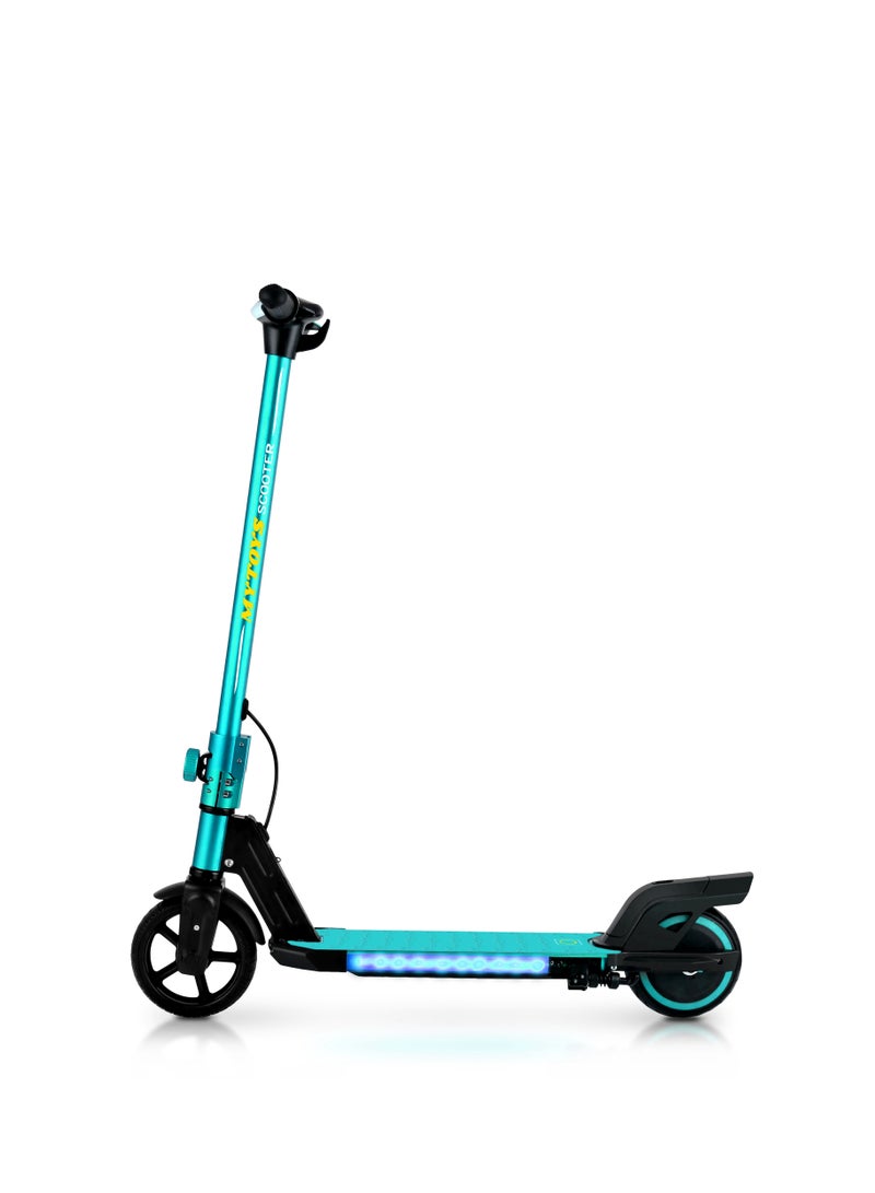 مايتويز 2 Wheels Electric Scooter for Kids, 130W Motor, 21.6V 2.5Ah Lithium Battery, 16KM/H Max Speed, Light-up Non slip Deck, Kids Foldable Scooter With LED Lights and Deck Lights  - Image 4