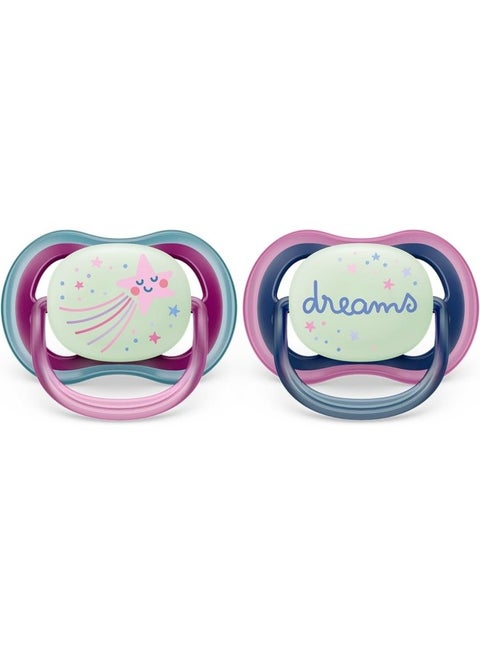Ultra Air Soother Nighttime 6-18M Girl X2