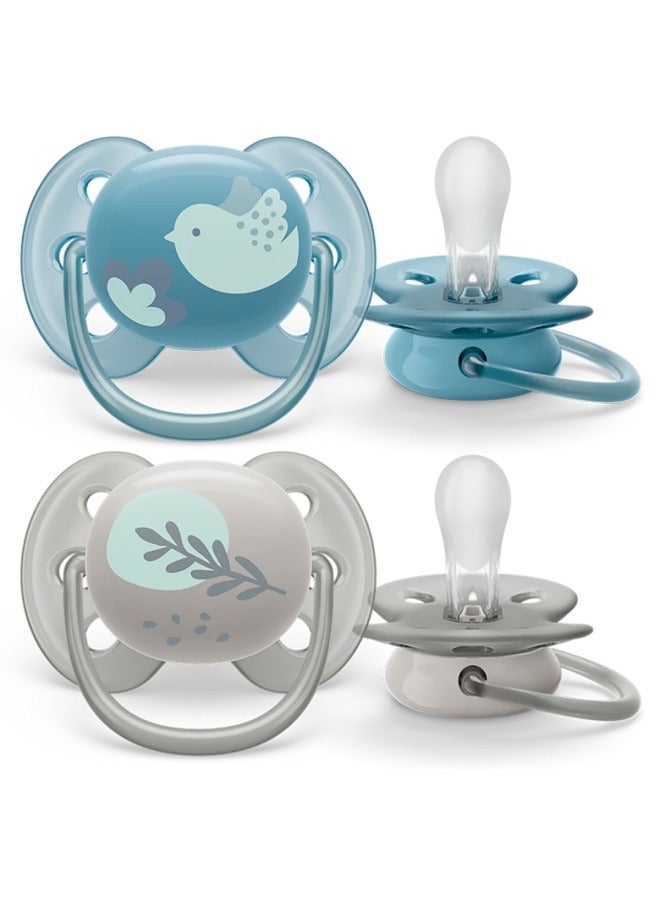 PHILIPS AVENT Ultra Soft Pacifier 6-18M Boy X2  - Image 2
