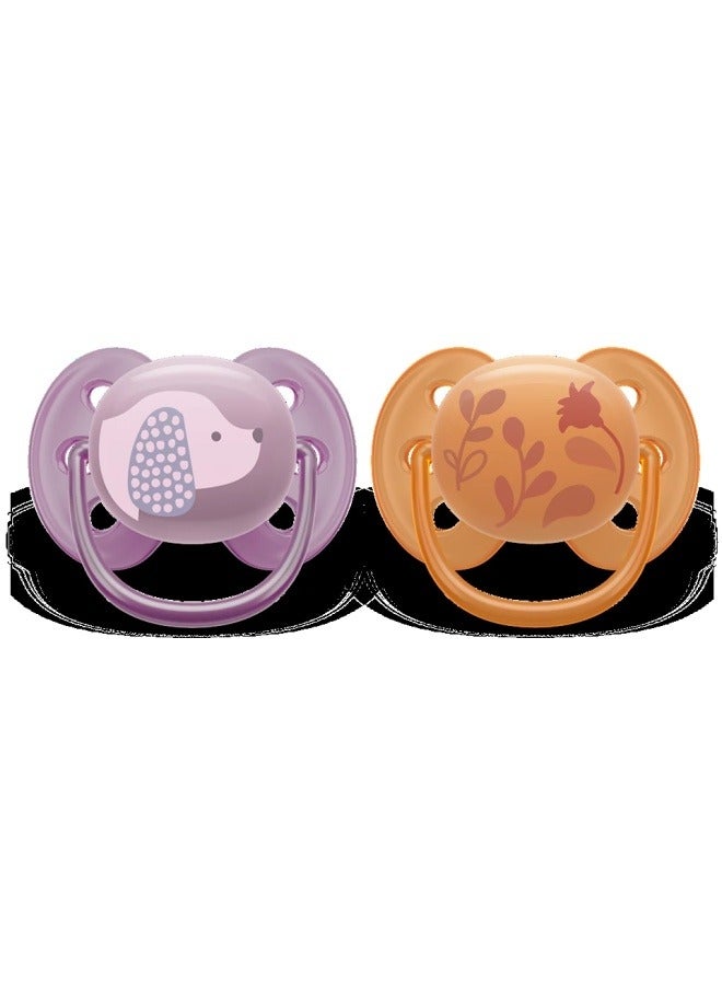PHILIPS AVENT Ultra Soft Pacifier 6-18M Girl X2  - Image 2