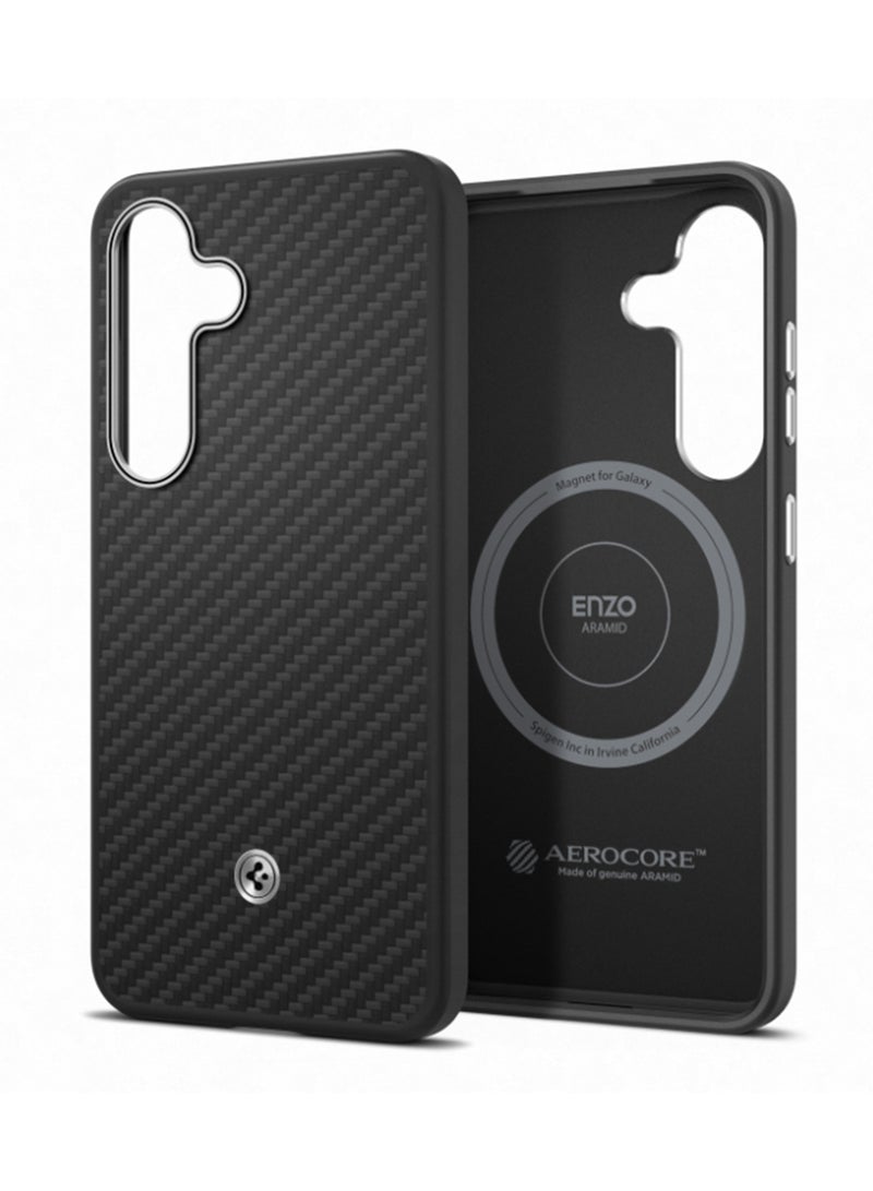 Spigen Galaxy S25 Enzo Aramid Phone Case Black  - Image 3