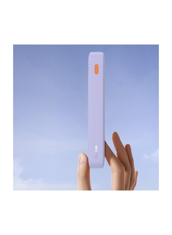 Baseus Airpow Power Bank with 20W Fast Charging | Compact Design with Dual Input & Output Ports Purple - Image 4