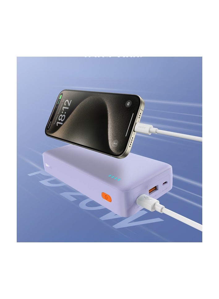 Baseus Airpow Power Bank with 20W Fast Charging | Compact Design with Dual Input & Output Ports Purple - Image 3