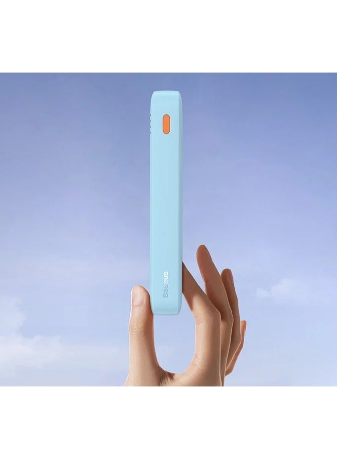 20000 mAh Airpow Power Bank with 20W Fast Charging | Compact Design with Dual Input & Output Ports Blue