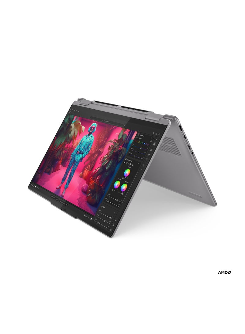 Lenovo Yoga 7 2-In-1 14-Inch Display, AMD Ryzen 5 8640HS Processor/8GB RAM/1TB SSD/AMD Radeon Graphics/Windows 11 English Arctic Grey  - Image 3