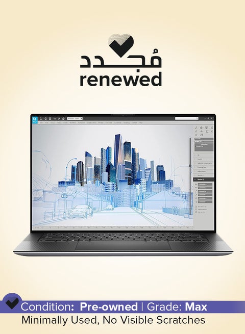 Renewed - Precision 5560 With 15.6-Inch FHD Display,Intel Core I7-11850H/11th Gen/8-Core/32GB RAM DDR4/1TB SSD/Vga Nvidia Rtx A2000/Windows 11 Pro English/Arabic Silver