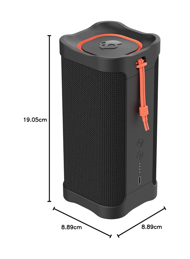 سكل كاندي - Terrain XL Wireless Bluetooth Speaker - IPX7 Waterproof Portable Speaker, 18 Hour Battery, Nylon Wrist Wrap, True Wireless Stereo Black - Image 1