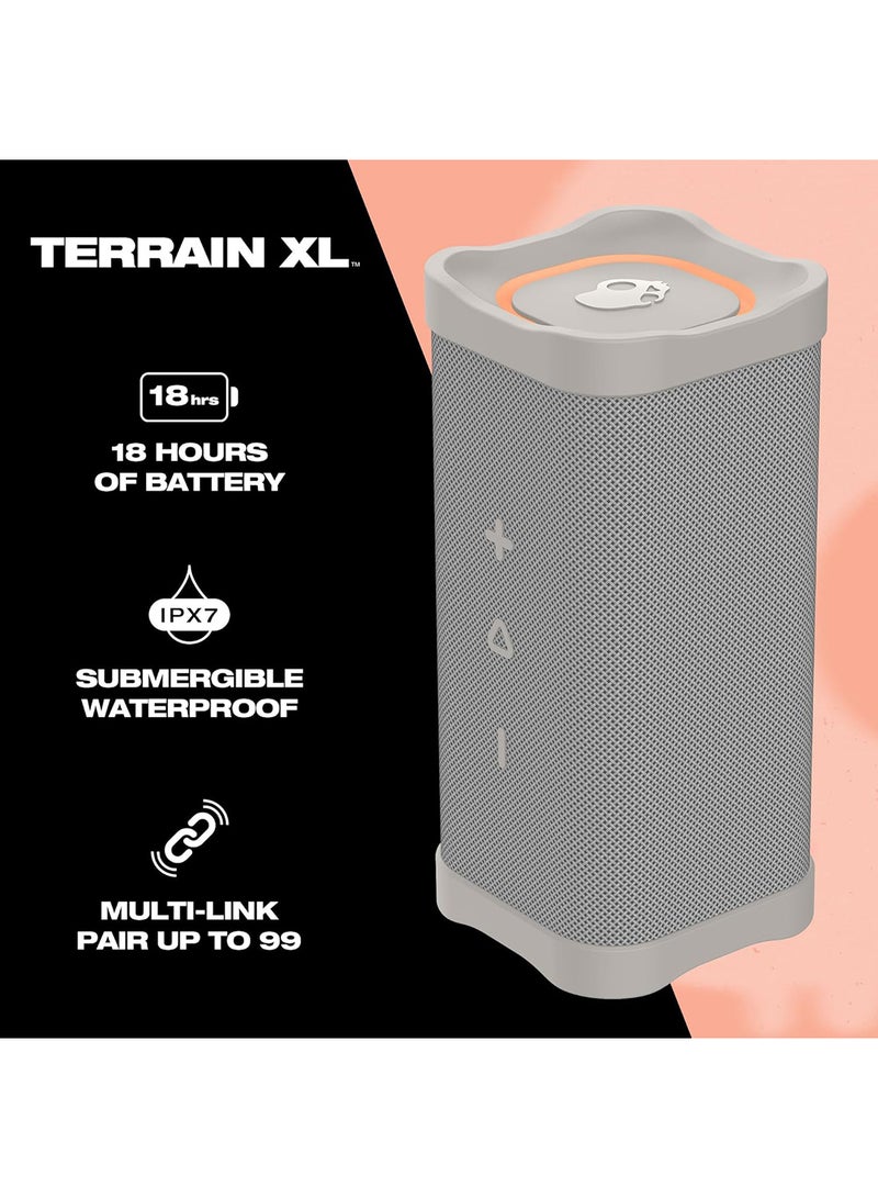 سكل كاندي - Terrain XL Wireless Bluetooth Speaker - IPX7 Waterproof Portable Speaker, 18 Hour Battery, Nylon Wrist Wrap, True Wireless Stereo White - Image 1