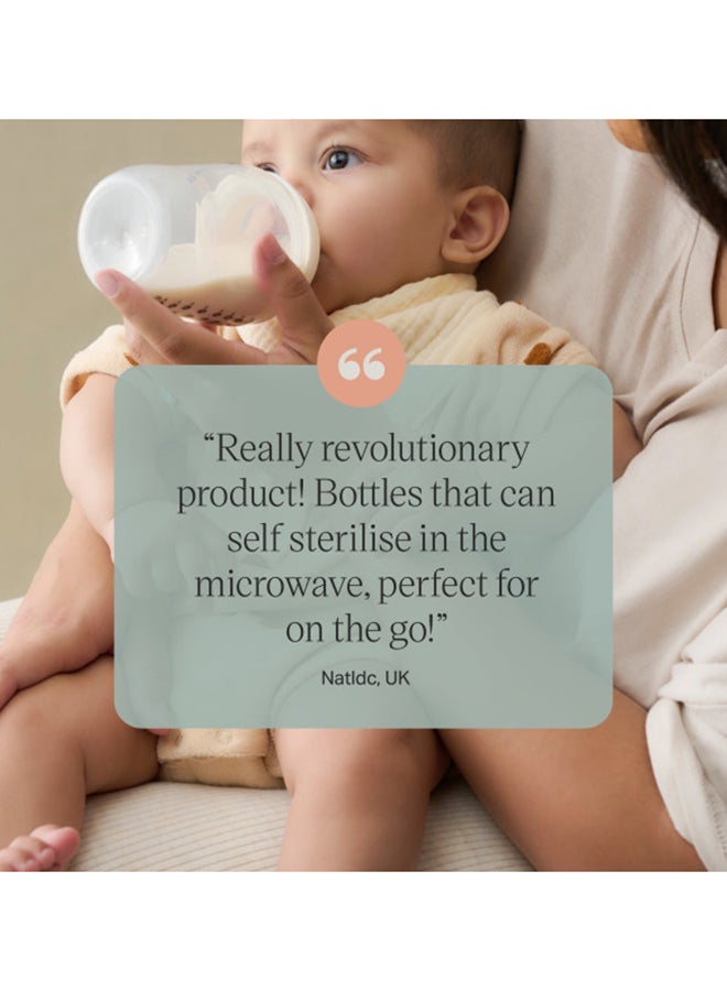 9 Piece Closer To Nature Newborn Starter Bottle Kit - Pink, 0 Months +