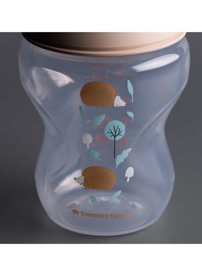 9 Piece Closer To Nature Newborn Starter Bottle Kit - Pink, 0 Months +