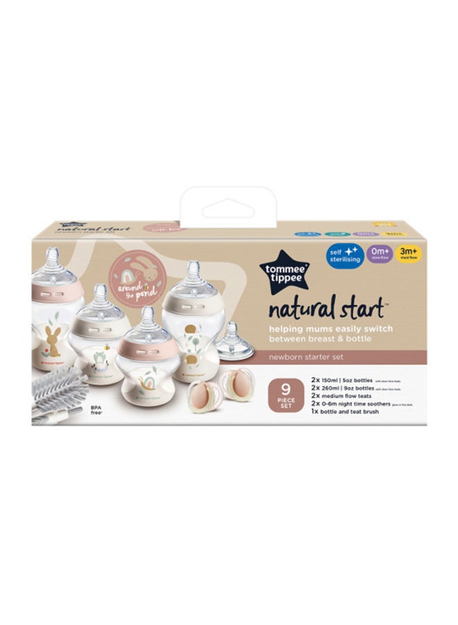 تومي تيبي 9 Piece Closer To Nature Newborn Starter Bottle Kit - Pink, 0 Months +  - Image 2
