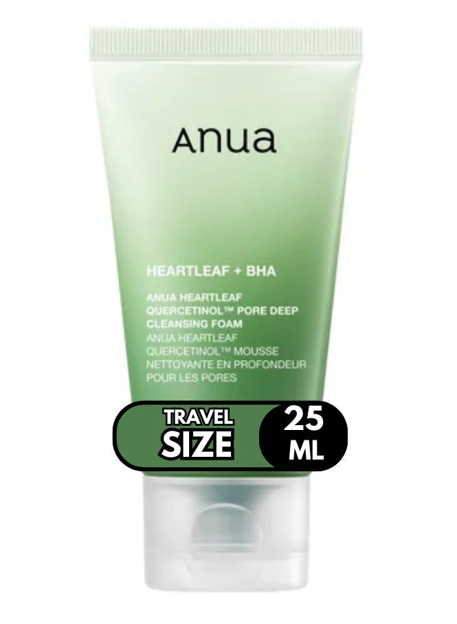 Anua Heartleaf Quercetinol Pore Deep Cleansing Foam, Travel Size, 25ml  - Image 1