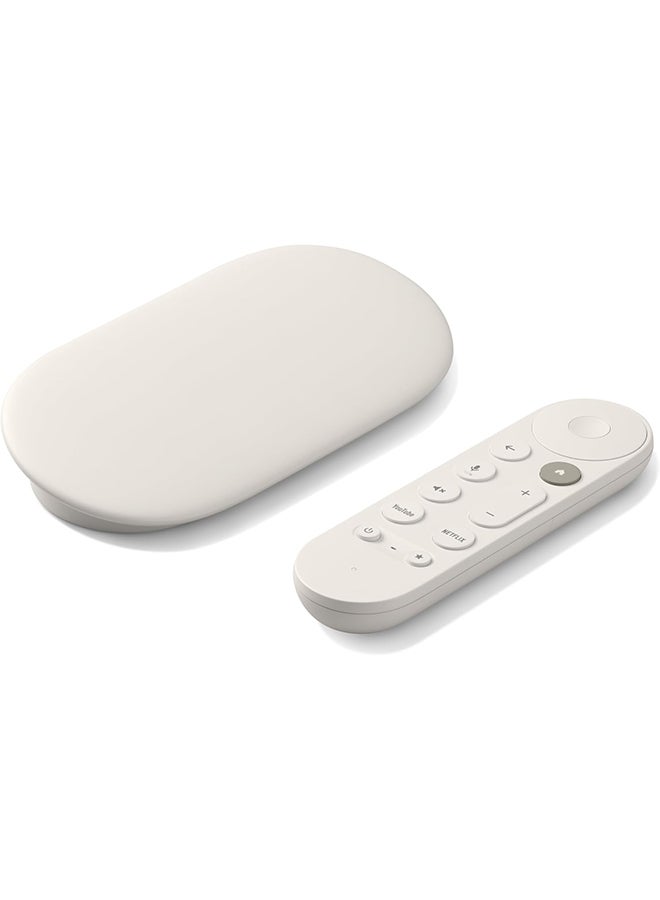 جوجل - TV Streamer 4K - Fast Streaming Entertainment on Your TV with Voice Search Remote - Watch Movies, Shows, Live TV, and Netflix in 4K HDR - Smart Home Control - 32 GB of Storage - Porcelain C1930110 / GA05662-AU White - Image 1
