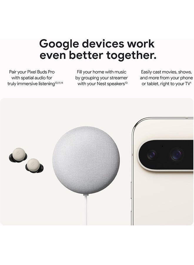 جوجل - TV Streamer 4K - Fast Streaming Entertainment on Your TV with Voice Search Remote - Watch Movies, Shows, Live TV, and Netflix in 4K HDR - Smart Home Control - 32 GB of Storage - Porcelain C1930110 / GA05662-AU White - Image 1