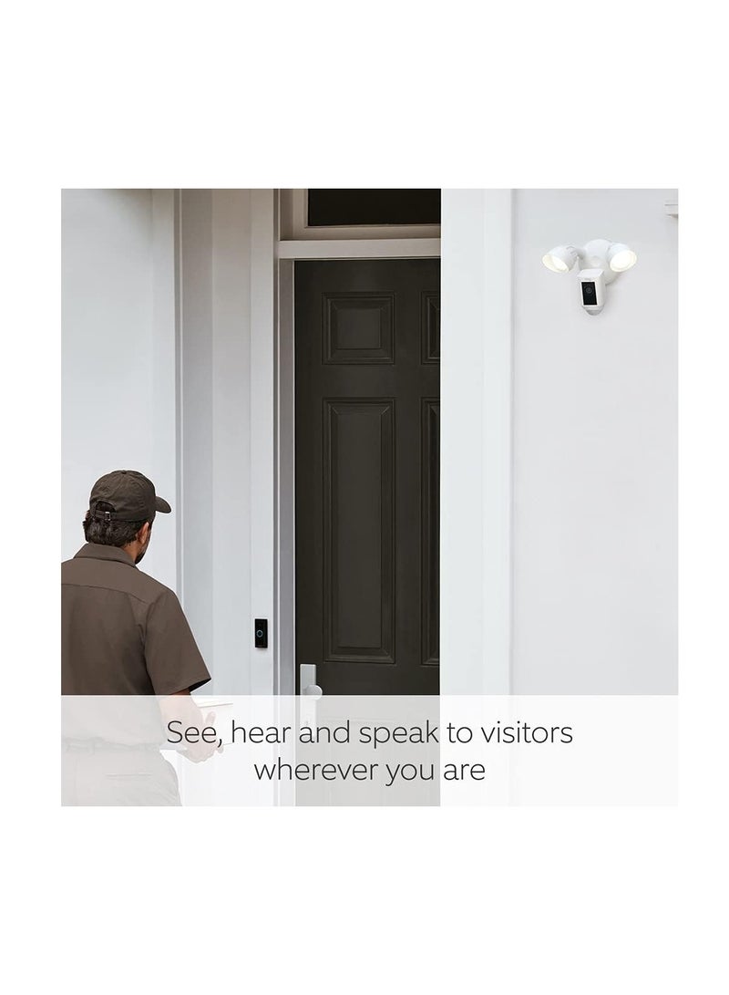 Ring Floodlight Cam Wired Plus - White - MEA - Image 2