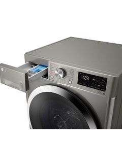 إل جي Front Load 8 Kg Vivace Washing Machine, Smart Inverter Motor, 6 Motion, Steam Wash, Direct Drive, Bigger Drum Capacity 8 L F4R3TYGCP Stone Silver  - Image 4