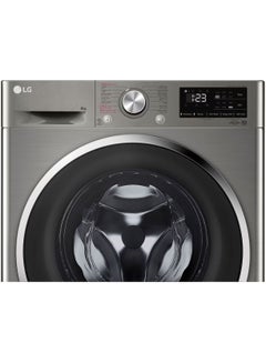 إل جي Front Load 8 Kg Vivace Washing Machine, Smart Inverter Motor, 6 Motion, Steam Wash, Direct Drive, Bigger Drum Capacity 8 L F4R3TYGCP Stone Silver  - Image 3