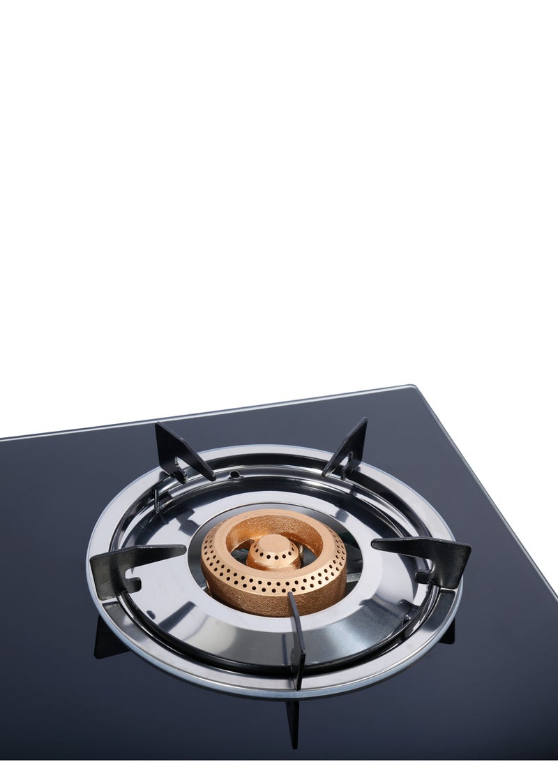 Clikon 2- Burner Glass Top Gas Cooker- Stainless Steel Frame and Tray, Double Burner Gas Stove with Low Gas Consumption and Improved Gas Flow for Efficient Heating, Auto-Piezo Ignition System CK4278 Black and Silver - Image 4