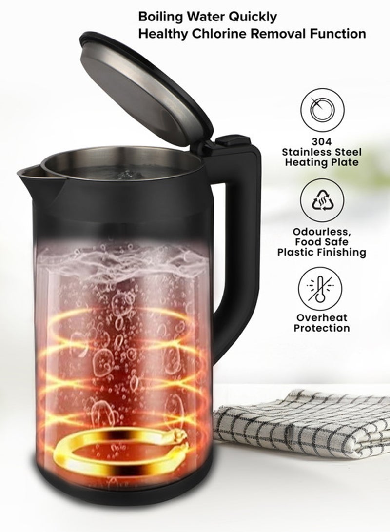 Clikon 1.5L Premium Electric Kettle with Digital Temperature Display, Fast Boil & Keep Warm Function 1.5 L 2200 W CK5148 Black - Image 3