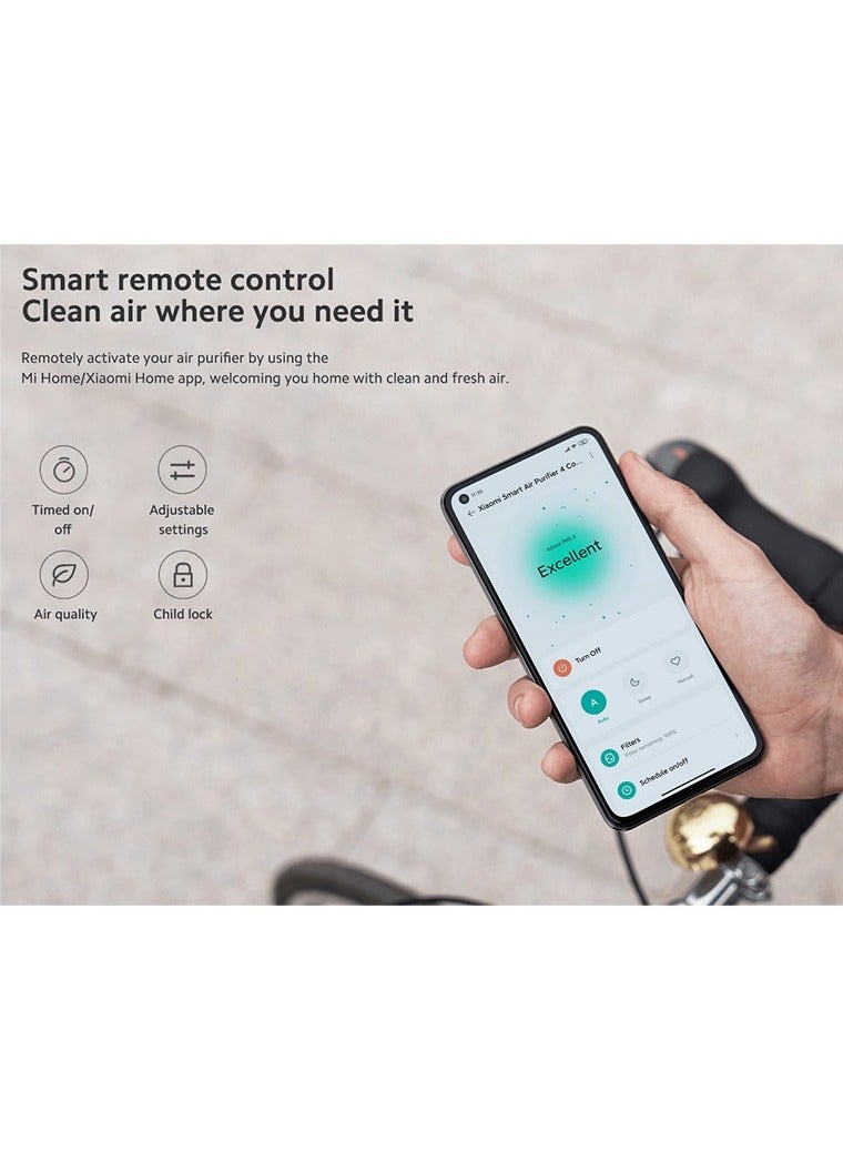 Xiaomi - Smart Air Purifier 4 Compact | High-Efficiency HEPA Filter | 99.97% Particle Removal | Ultra-Quiet Sleep Mode | Smart Control via Mi Home App | Real-Time Air Quality Monitoring | Energy Efficient BHR5860EU White - Image 1