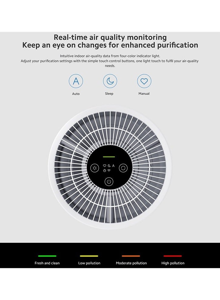 Xiaomi - Smart Air Purifier 4 Compact | High-Efficiency HEPA Filter | 99.97% Particle Removal | Ultra-Quiet Sleep Mode | Smart Control via Mi Home App | Real-Time Air Quality Monitoring | Energy Efficient BHR5860EU White - Image 1
