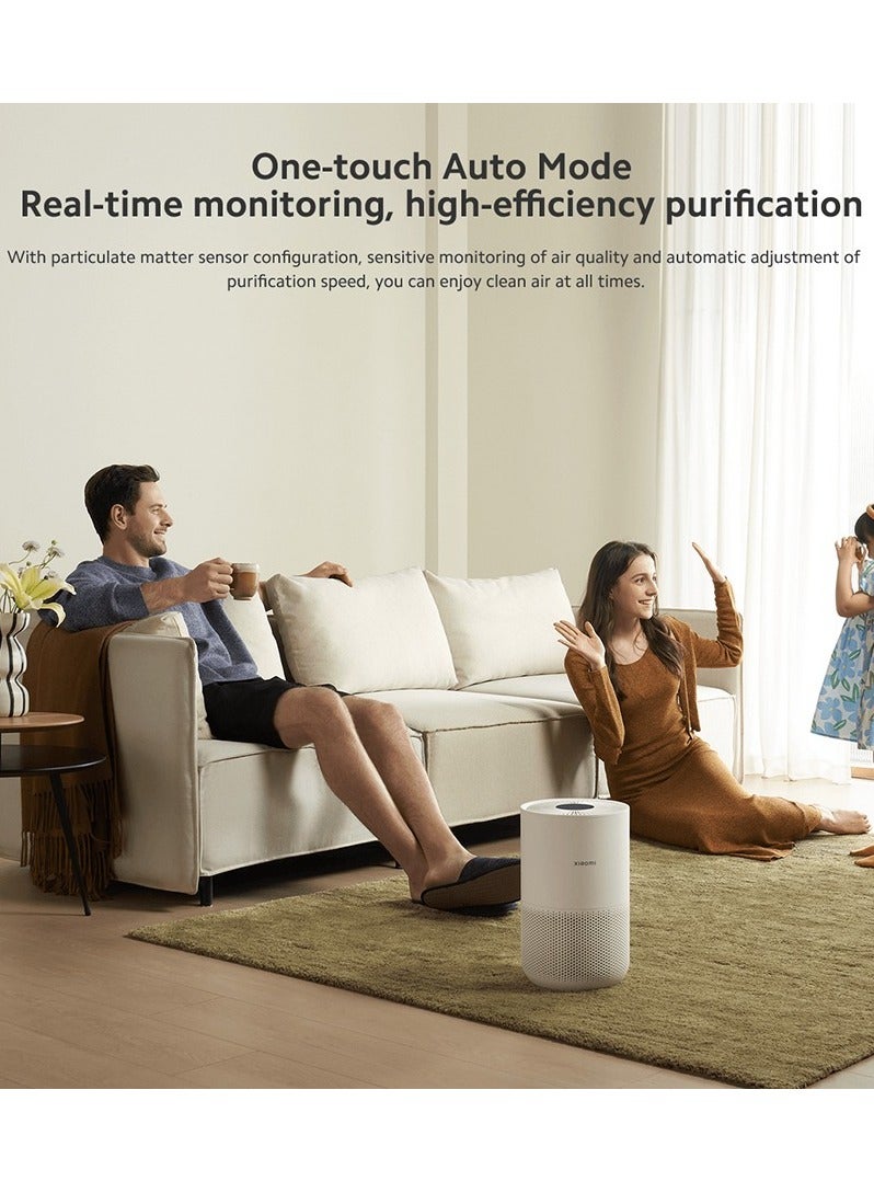 Xiaomi - Smart Air Purifier 4 Compact | High-Efficiency HEPA Filter | 99.97% Particle Removal | Ultra-Quiet Sleep Mode | Smart Control via Mi Home App | Real-Time Air Quality Monitoring | Energy Efficient BHR5860EU White - Image 1