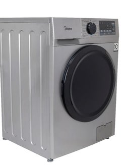 Midea Washing Machine 7kg Front Load Inverter Motor Steam Function & Drum Cleaning Indicator MFN09W70B/S 7 kg MFN09W70B/S Silver  - Image 4