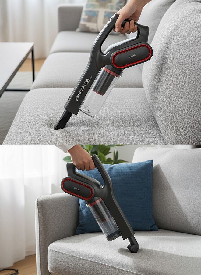 ديرما مكنسة كهربائية 2 في 1 مكنسة يدوية، صندوق غبار بسعة كبيرة، ضوضاء منخفضة، نظام ترشيح 3 طبقات، عمر بطارية طويل - - Image 3