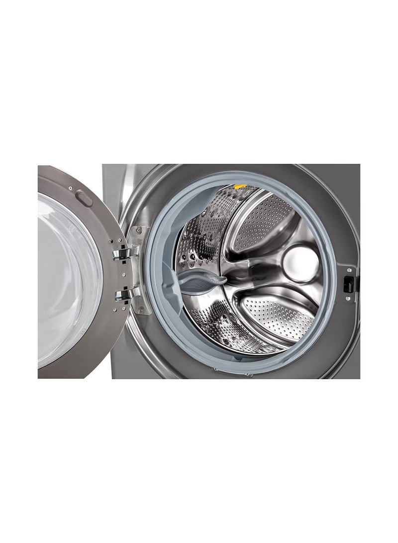 إل جي - 24Kg Front Load Washing Machine, Stainless Steel Colour, Steam™, 6 Motion DD Motor, ThinQ™ (Wi-Fi)- F0P3CYVDT Stainless Steel - Image 1