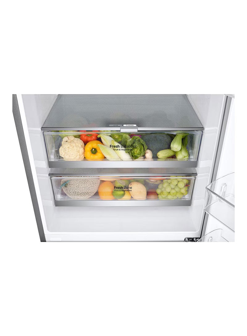 LG - 500/446 Gross and Net Capacity -LG New Bottom Mount Refrigerator , Inverter Compressor, Multi AirFlow, Smart Diagnosis - GR-F589BLCM Platinum Silver - Image 1
