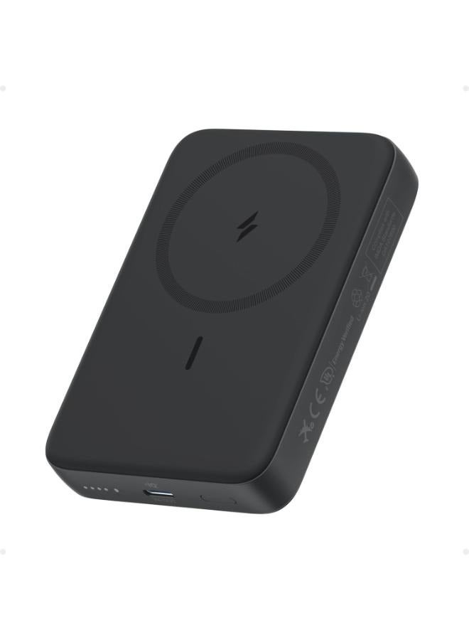 آنكر - 10000 mAh Zolo Magnetic Power Bank, Compact 10,000mAh Wireless Portable Charger with 30W Max Fast Charging, Skin-Friendly and Durable Battery Pack, for iPhone 16/15/14 Series, Black - Image 1
