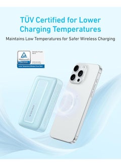 آنكر 10000 mAh Zolo Magnetic Power Bank, Compact 10,000mAh Wireless Portable Charger with 30W Max Fast Charging, Skin-Friendly and Durable Battery Pack, for iPhone 16/15/14 Series, Black  - Image 5
